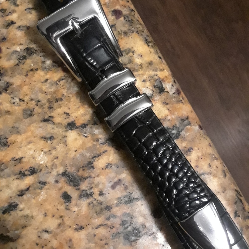 Daniel  Cremieux alligator print leather belt